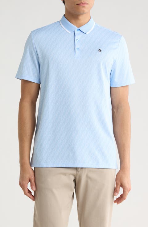 Petes Tipped Diamond Knit Polo