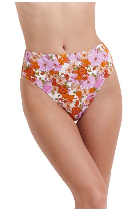 Vintage Florals High Rise Swim Bottom