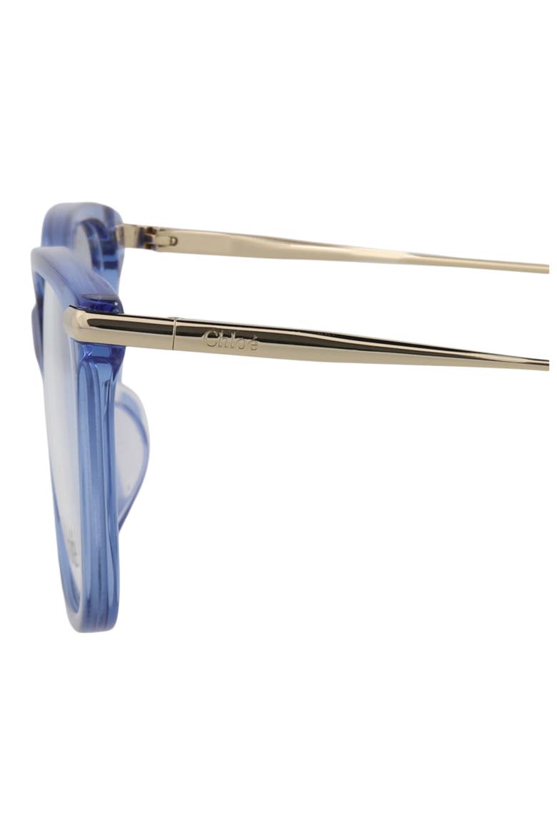 54mm Rectangle Optical Frames, Alternate, color, BLUE GOLD TRANSPARENT