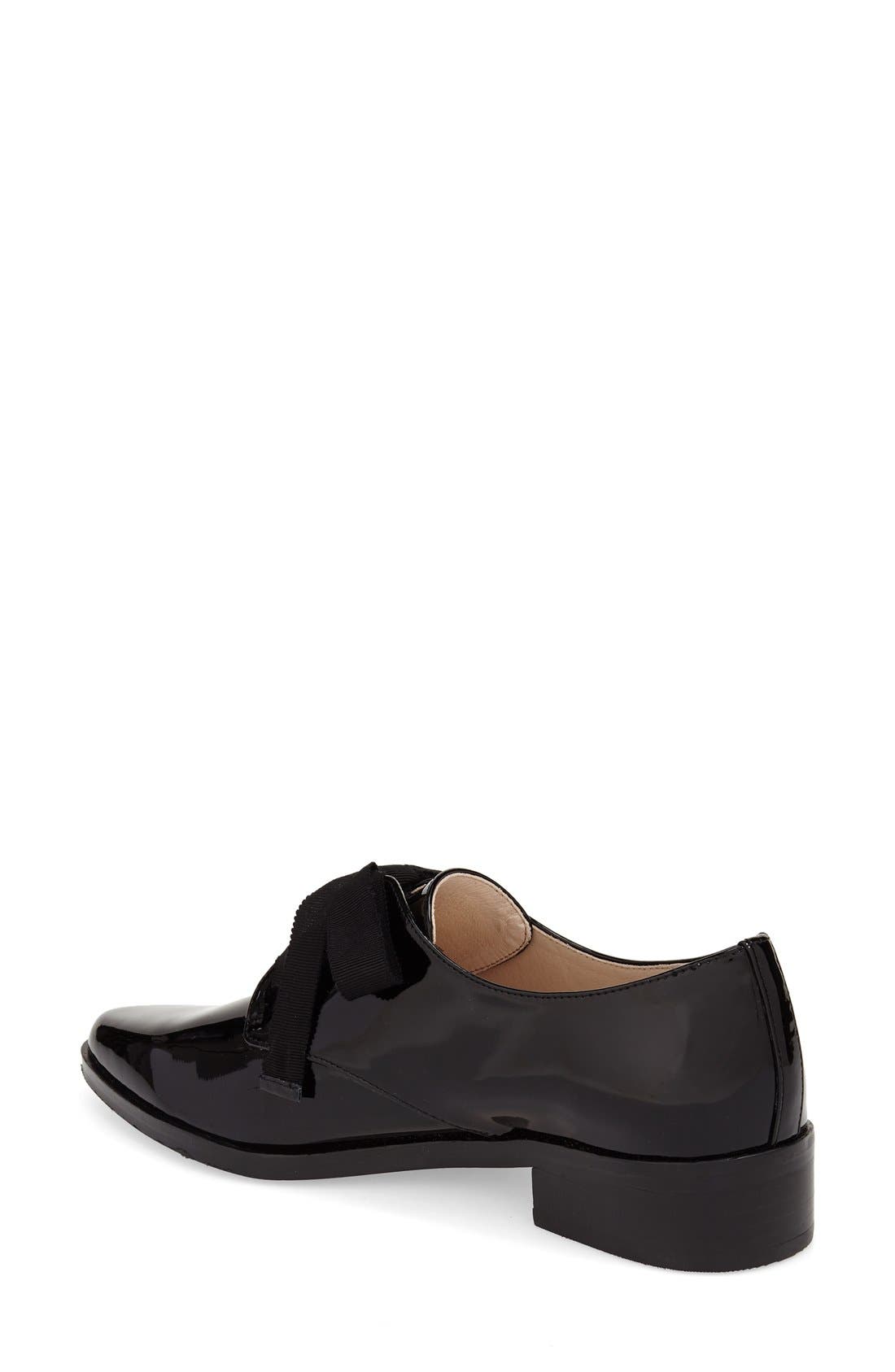 Adwin Almond Toe Oxford (Nordstrom Exclusive), Alternate, color, BLACK PATENT