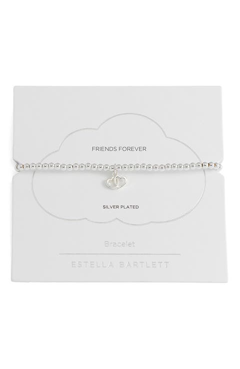 Sienna Double Heart Beaded Stretch Bracelet