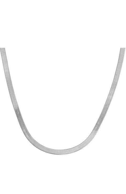 Herringbone Slim Chain Necklace