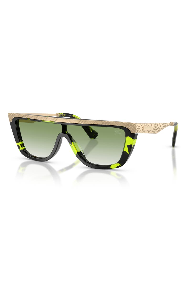 Burberry 129mm Square Sunglasses, Alternate, color, Green Havana / Clear Green