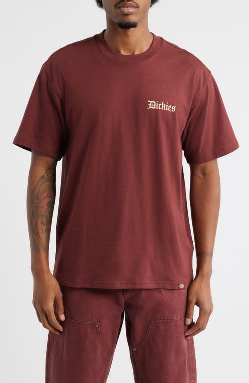 Dickies Dickie Diner Cotton Graphic T-shirt In Brown