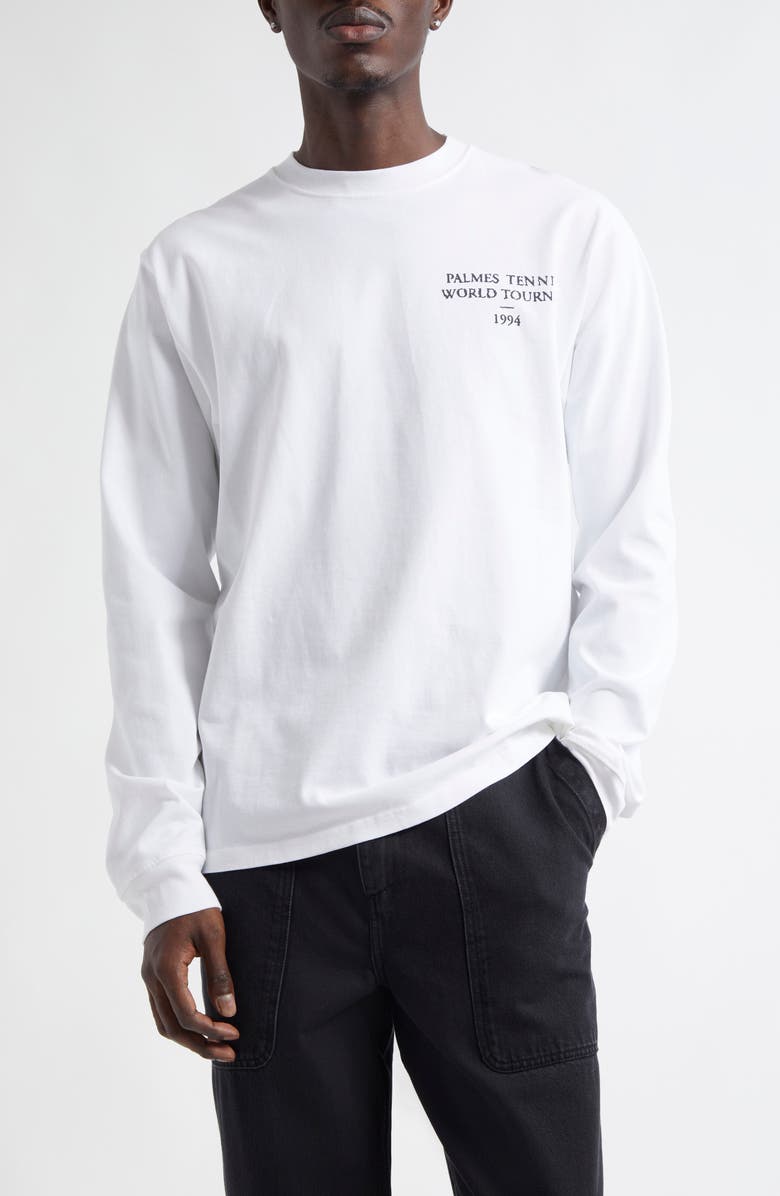 PALMES Tourney Cotton Graphic T-Shirt, Main, color, White