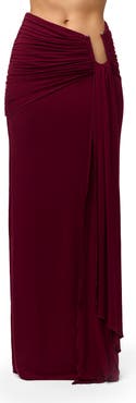 Naked Wardrobe U-Wire Ruched Maxi Skirt
