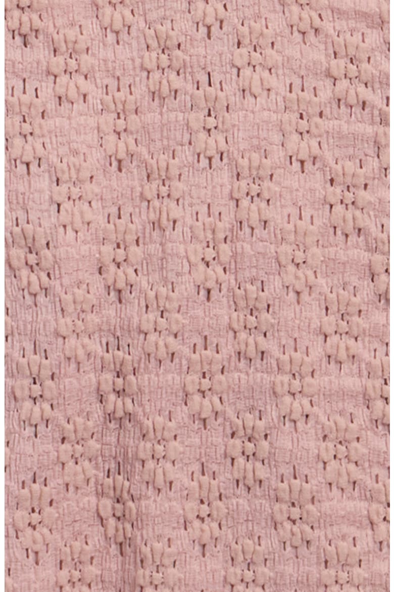 Kids' Floral Knit Lettuce Edge Cardigan, Alternate, color, PINK