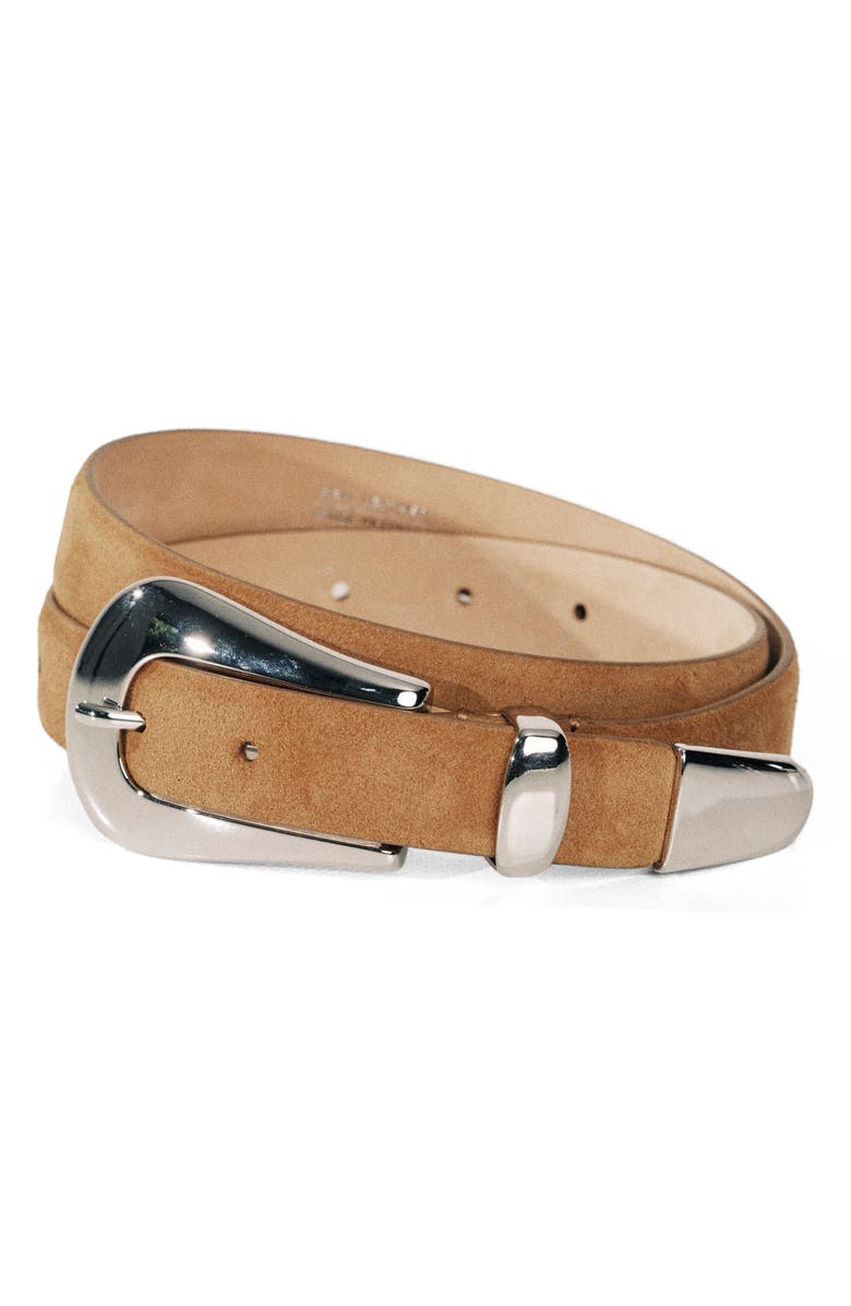 Déhanche Colette Suede Belt, Alternate, color, Caramel/ Silver