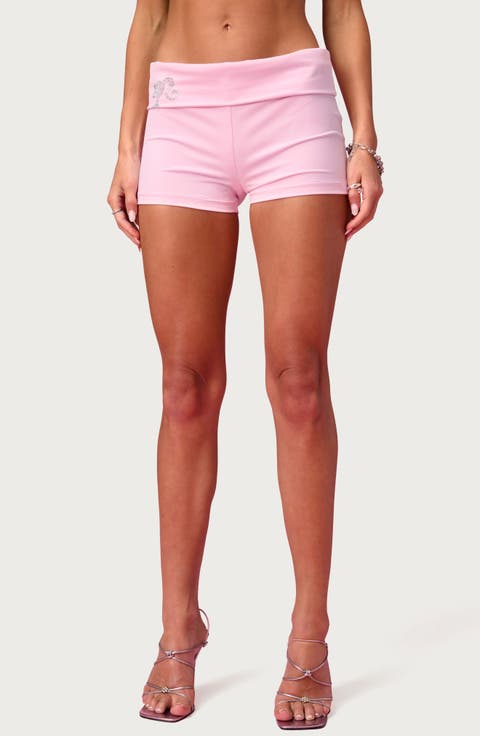 Barbie Rhinestone Foldover Shorts