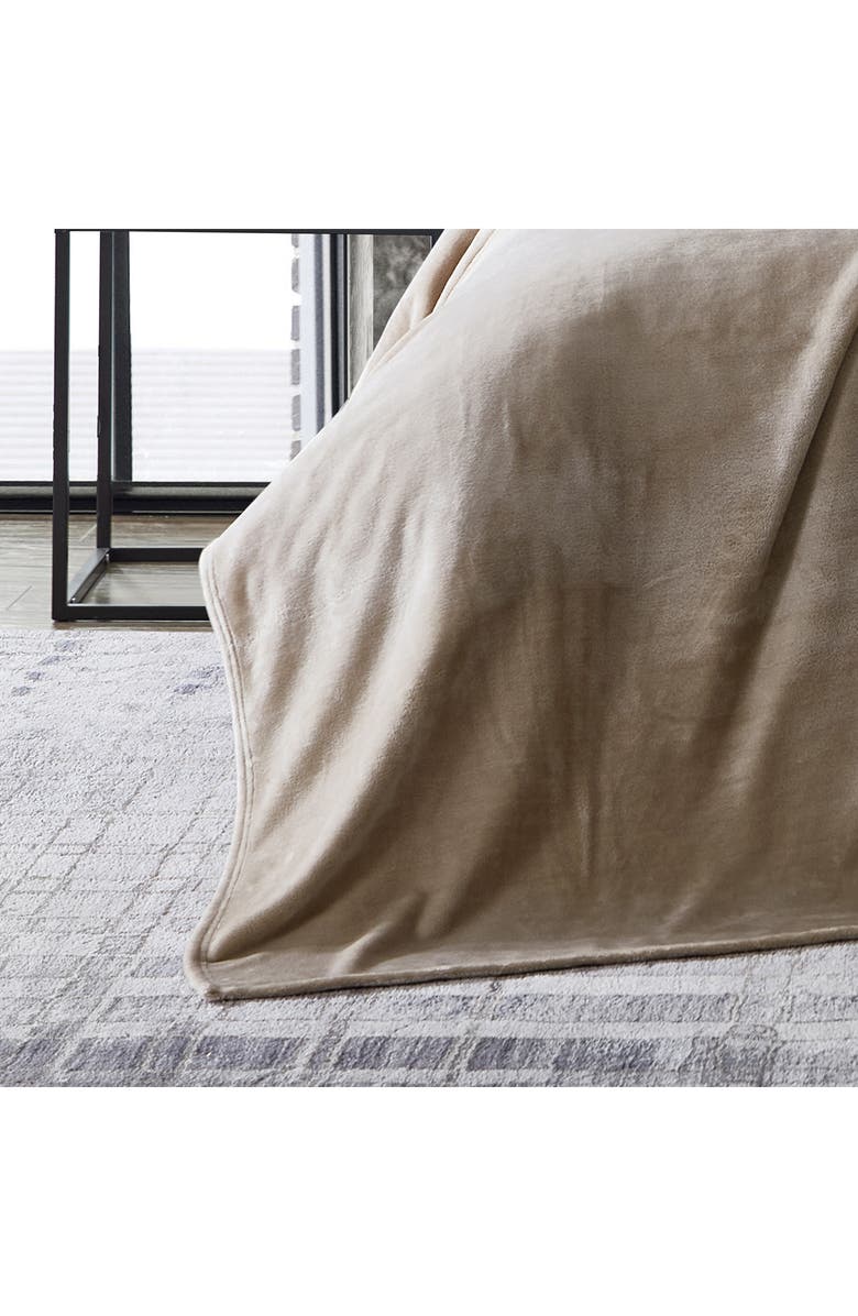 Kenneth Cole Solid Throw Blanket, Alternate, color, Oatmeal