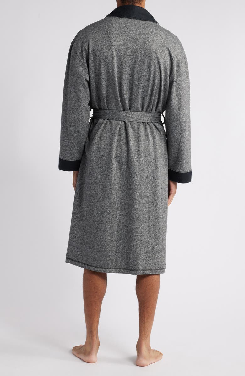 Majestic International Feel Good Fleece Robe, Alternate, color, Marled Black