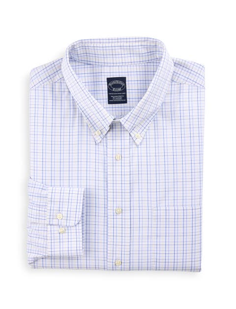 Big & Tall Non-Iron Tattersall Grid Dress Shirt