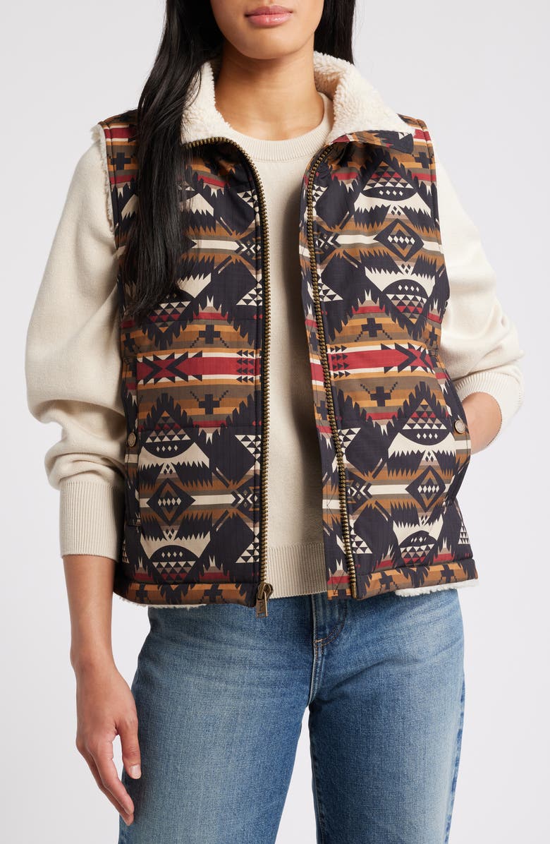 Pendleton Hemlock Abstract Print Quilted Vest, Alternate, color,