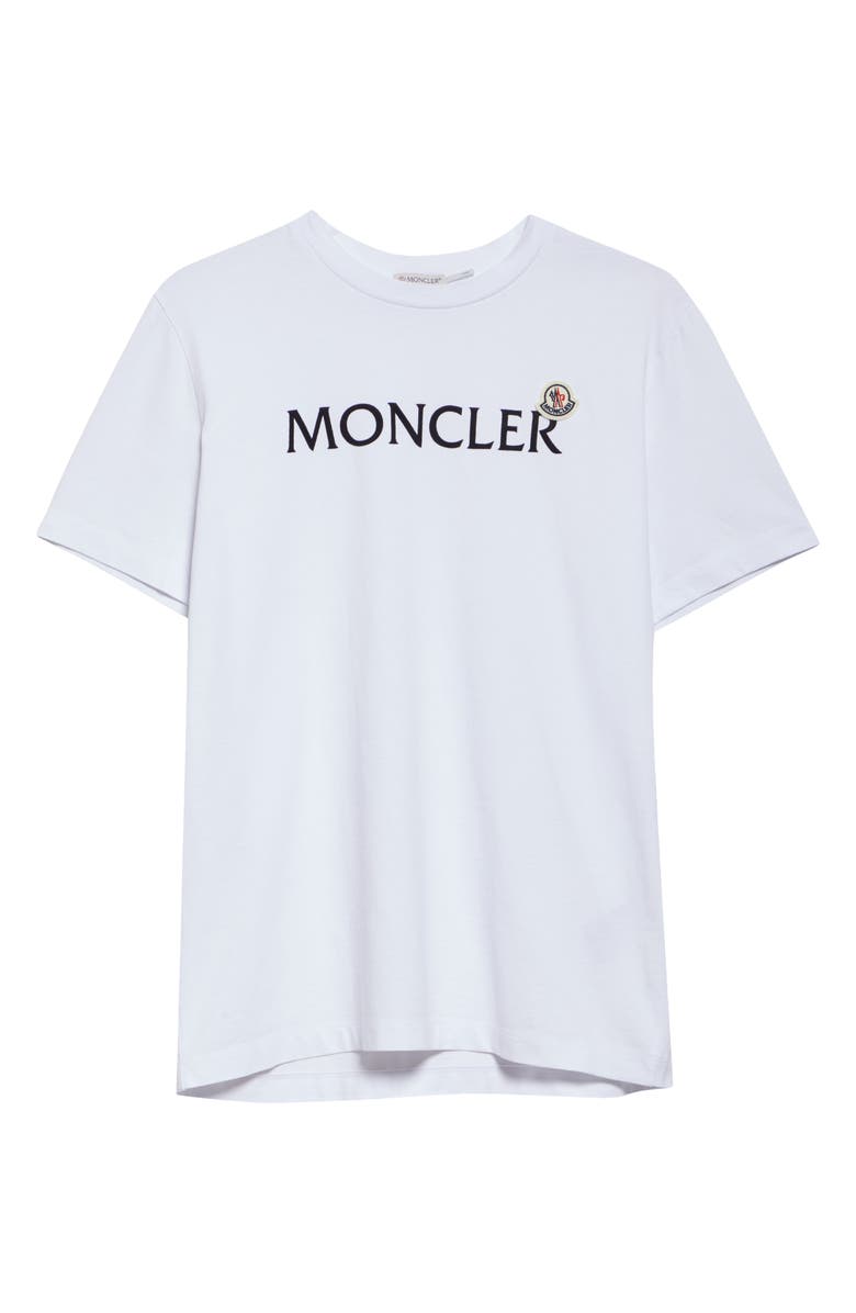 Moncler Logo Patch Graphic T-Shirt, Alternate, color, Brilliant White