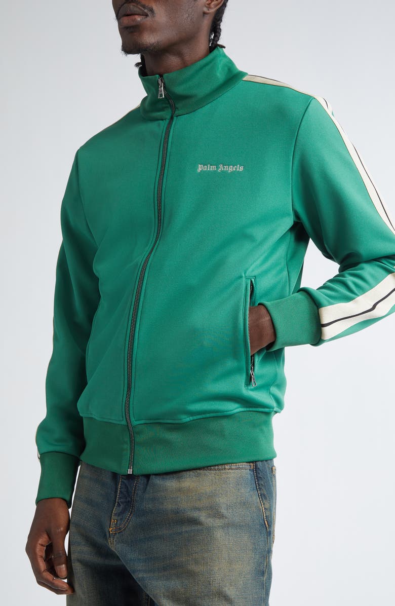 Palm Angels Classic Logo Track Jacket, Alternate, color, Forest Green