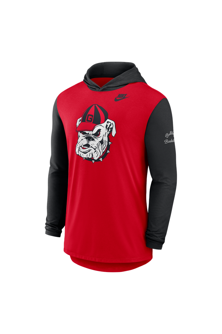 Men's Nike Red/Black Georgia Bulldogs Campus Legacy Tri-Blend Long Sleeve Hooded T-Shirt, Alternate, color, Red