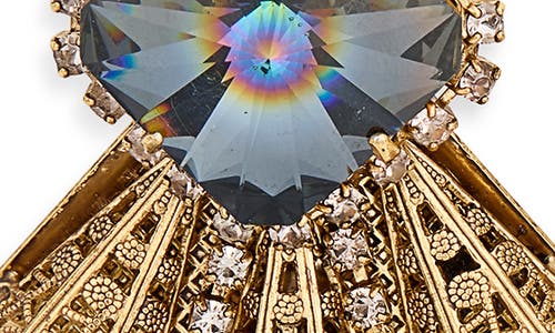 Kenneth Jay Lane Crystal Drop Earrings In Gold