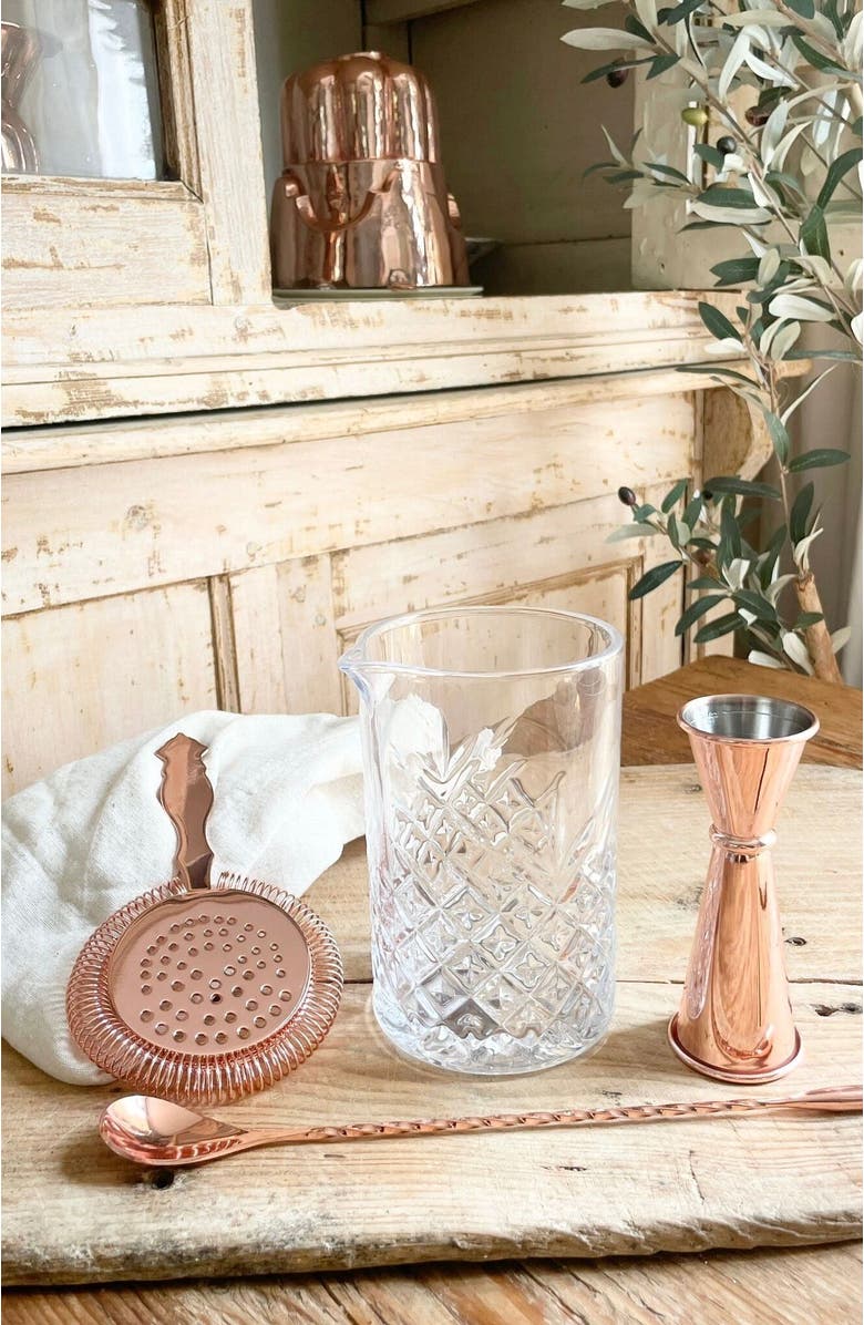 Coppermill Kitchen Vintage Inspired Glass Barware Set, Alternate, color, Copper