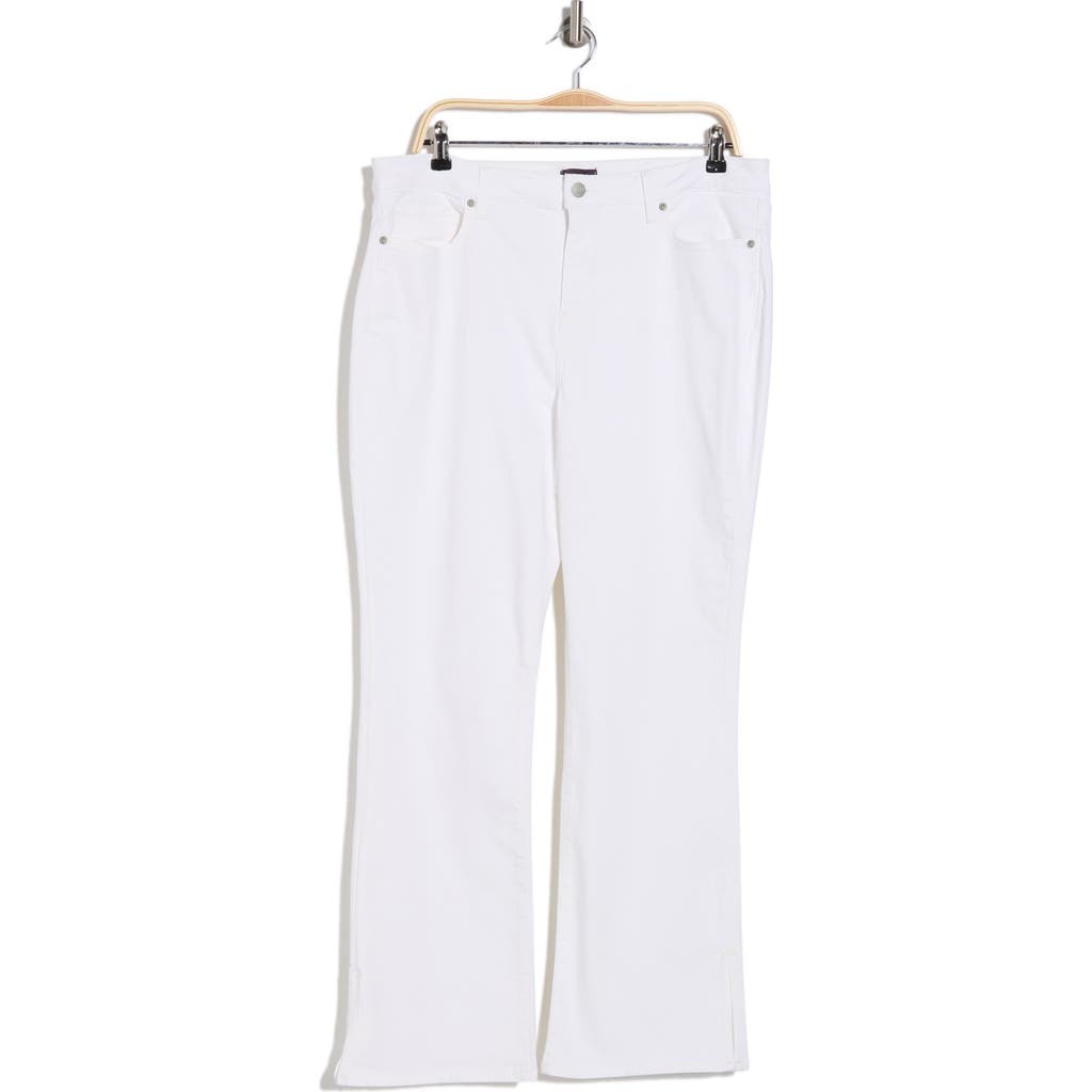 Nydj Barbara Side Slit Bootcut Jeans In Optic White
