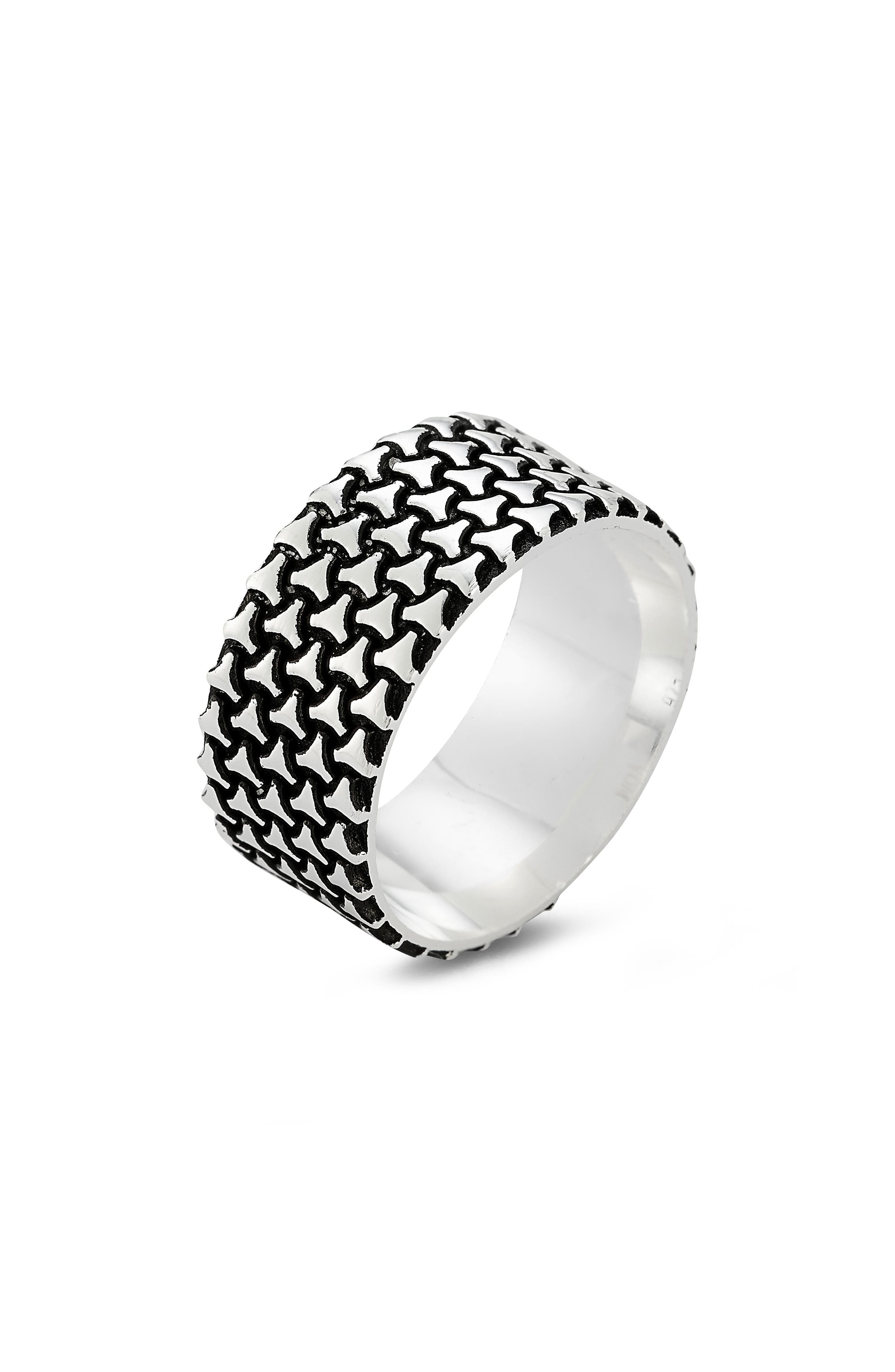 Yield of Men Men's Sterling Silver Oxidized Band Ring