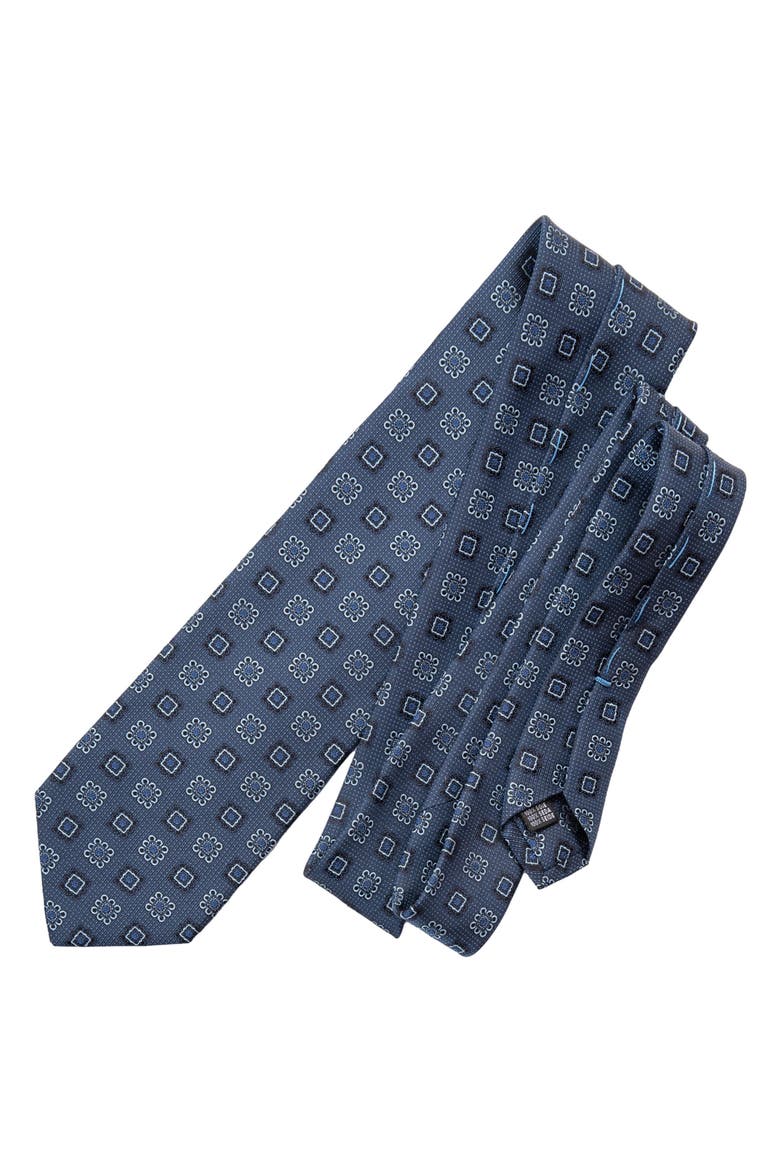 Trento - Silk Jacquard Tie for Men, Alternate, color, Blue