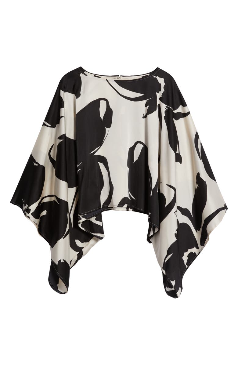 Anne Klein Floral Dolman Sleeve Cape Top, Alternate, color, 