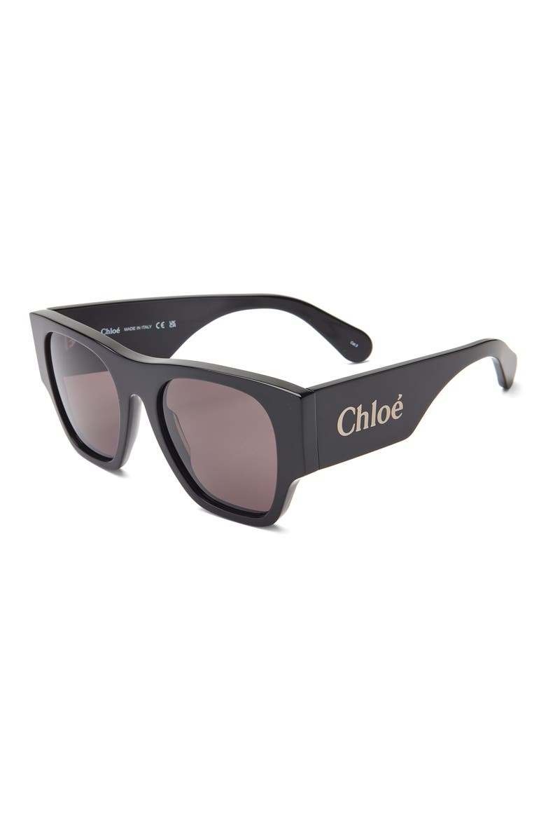 53mm Square Sunglasses, Alternate, color, BLACK BLACK GREY