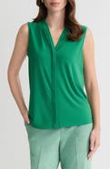 KASPER Pleated Sleeveless Top