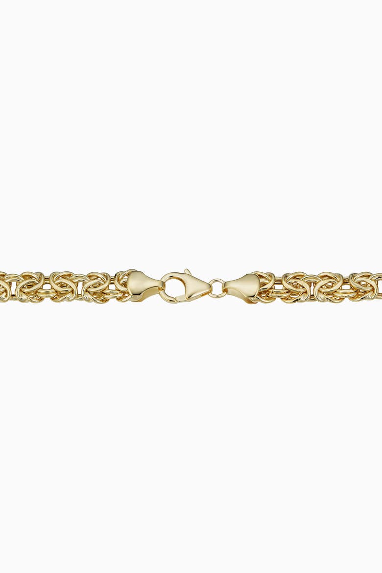 10K Gold Classic Byzantine Bracelet, Alternate, color, Yellow Gold