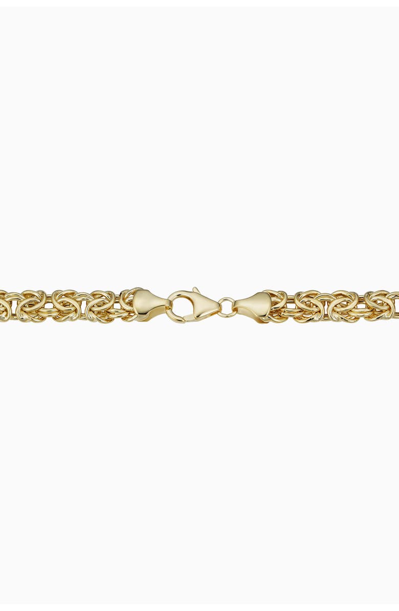 Oradina 14K Gold Classic Byzantine Bracelet, Alternate, color, Yellow Gold