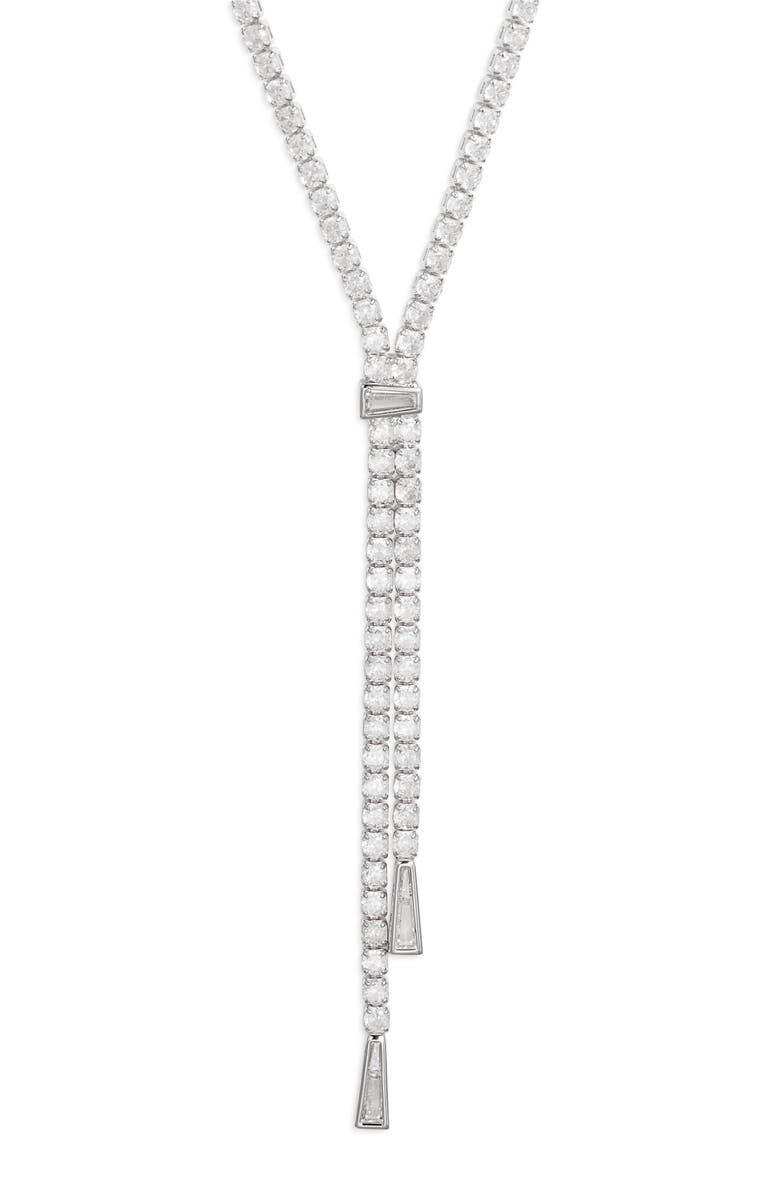 Nordstrom Cubic Zirconia Tennis Y-Necklace, Main, color,