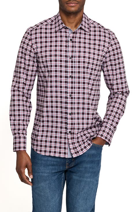 Check Woven Long Sleeve Basic