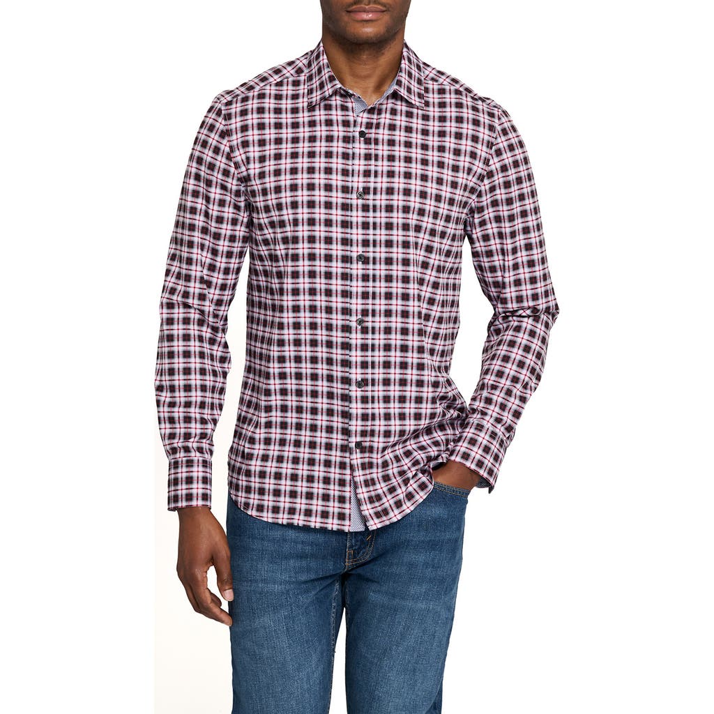 Construct Check Woven Long Sleeve Basic In Multi