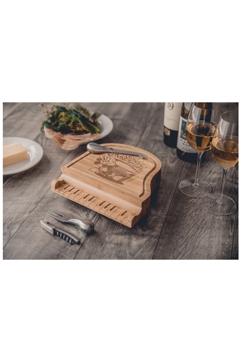 Mickey Mouse Piano Cheeseboard Set, Alternate, color, BROWN