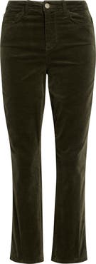 L'AGENCE Celestia High Waist Slim Corduroy Pants