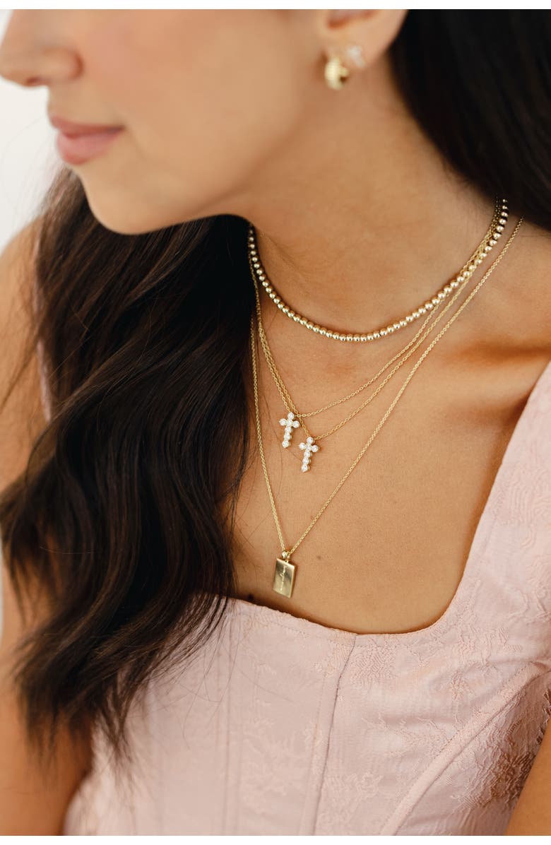 Electric Picks xDede Raad Cross My Heart Necklace, Alternate, color, Gold