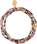 Karma and Luck Women's Tourmaline Wrap Multicolor Bracelet Peace and Protection