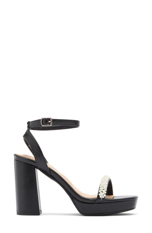 Top Guy Shoes Lingo Platform Sandal In Black Pu