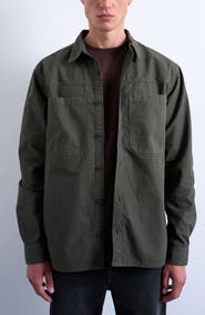 Topman Regular Fit Ripstop Button-Up Shirt