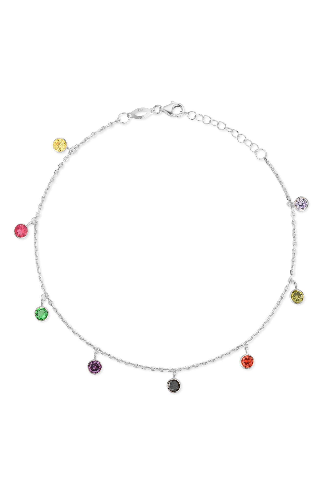 Cubic Zirconia Charm Anklet