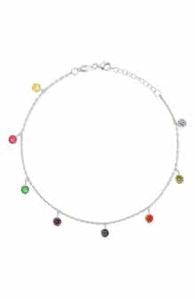 Cubic Zirconia Charm Anklet