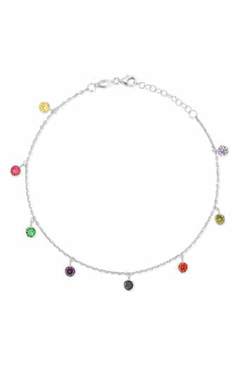 Cubic Zirconia Charm Anklet
