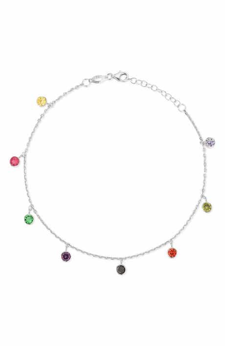 Cubic Zirconia Charm Anklet