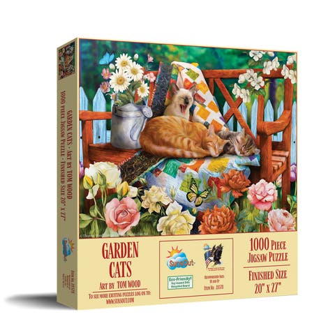 Garden Cats 1000 piece Jigsaw Puzzle for Adults