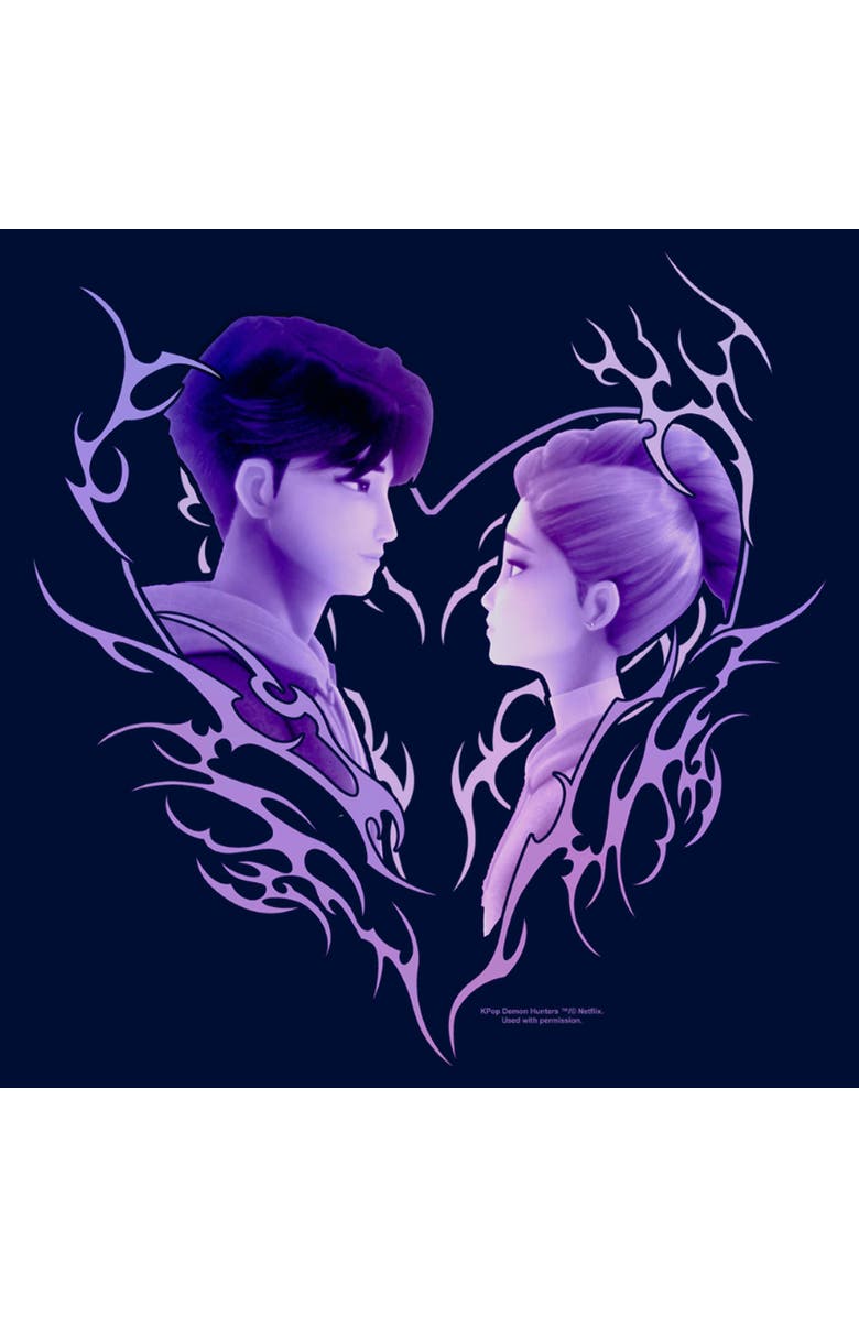 KPop Demon Hunters Boy's KPop Demon Hunters Jinu and Rumi Love  Graphic T-Shirt, Alternate, color, Navy Blue