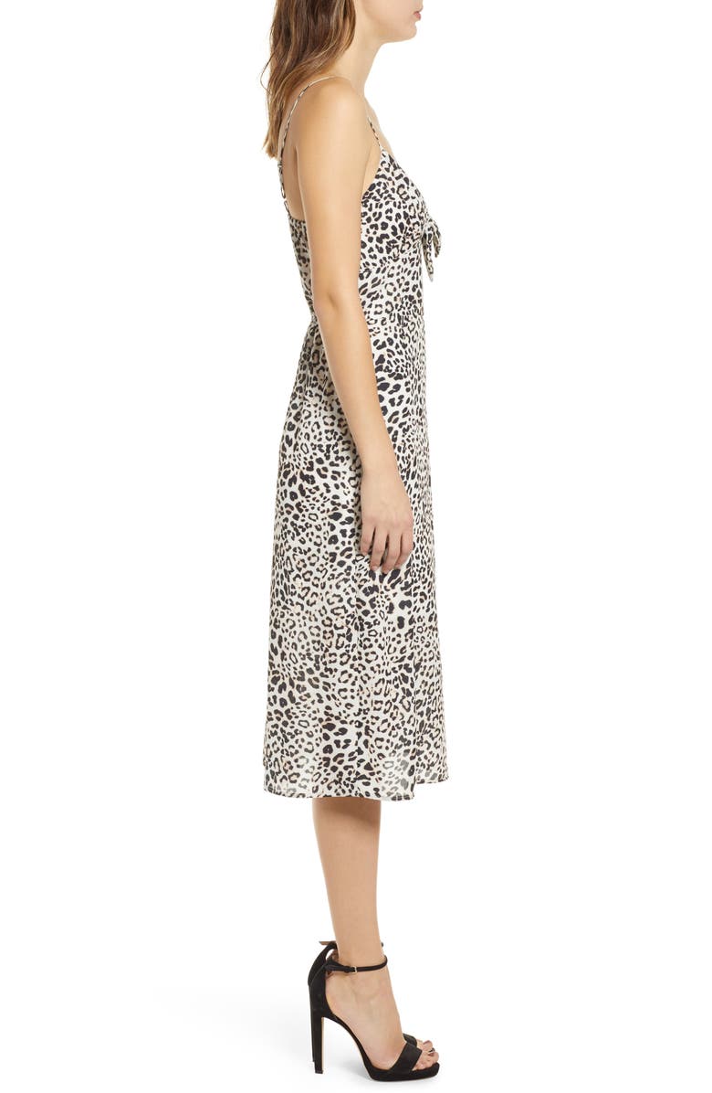 Row A Tie Front Midi Dress, Alternate, color, 