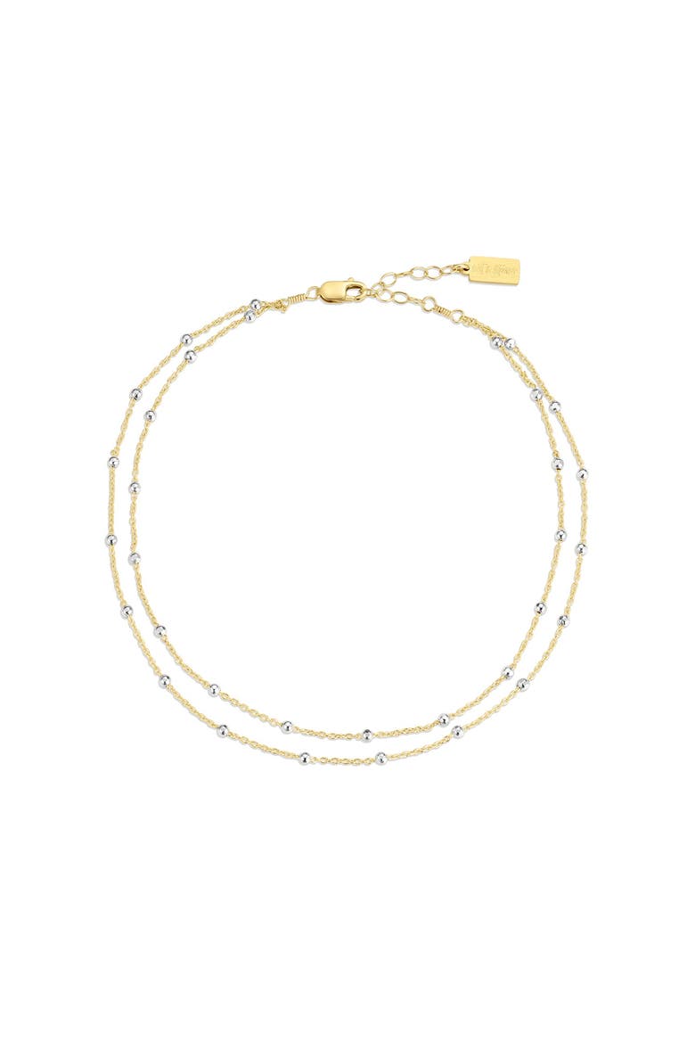 Austen Two Tone Layered Anklet, Main, color, Gold