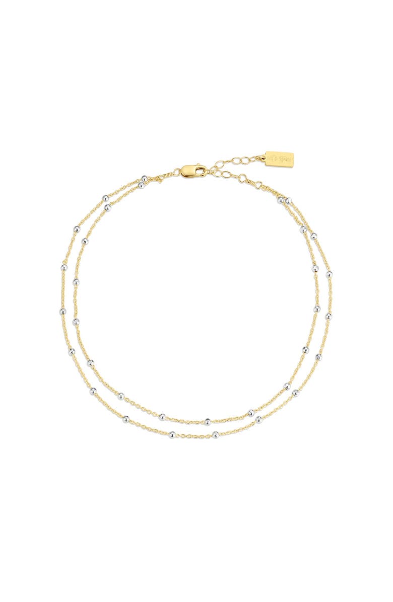 Set & Stones Austen Two Tone Layered Anklet, Main, color, Gold