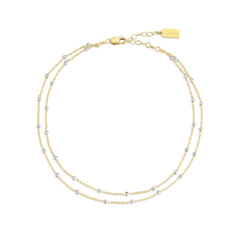 Austen Two Tone Layered Anklet