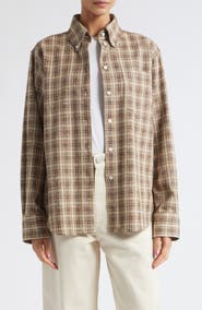 Róhe Oxford Bouclé Check Button-Down Shirt